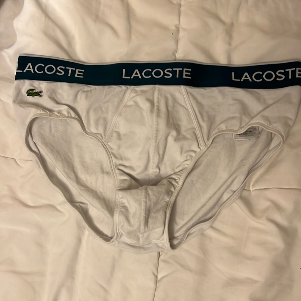 Lacoste cotton stretch, briefs size extra large good condition